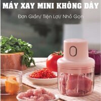 Máy Xay Tỏi Ớt, Máy Xay Thịt Mini Đa Năng Cầm Tay Sạc Điện Cực Kỳ Tiện Lợi 250ml