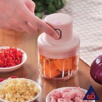 Máy Xay Tỏi Ớt, Máy Xay Thịt Mini Đa Năng Cầm Tay Sạc Điện Cực Kỳ Tiện Lợi 250ml