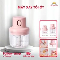 Máy Xay Tỏi Ớt, Máy Xay Thịt Mini Đa Năng Cầm Tay Sạc Điện Cực Kỳ Tiện Lợi - XT1 HOT