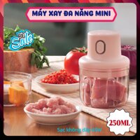 Máy xay tỏi ớt mini đa năng sạc tự động dung tích 250ml  Máy xay thịt cầm tay tiện dụng  GD029