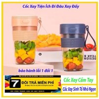 Máy Xay,Cốc Xay Sinh Tố Cầm Tay Tích Điện Mang Du Lich Dễ Dàng