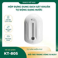 Máy xịt cồn tự động cảm ứng, máy rửa tay dạng nước treo tường chính hãng cao cấp 1100ml KT - 805