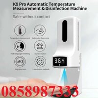Máy xịt cồn tự động kèm nhiệt kế, máy đựng dung dịch sát khẩn tay k9pro