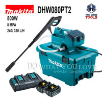Máy Xịt Rửa Xe Cao Áp Dùng Pin 18V x 2 Makita DHW080PT2 ( Thân Máy, 2 Pin 5.0Ah, 1 Sạc )