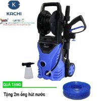 Máy xịt rửa xe cao áp Kachi 104 1650W Có trục cuốn dây + Tặng 2m ống hút nước đầu vào