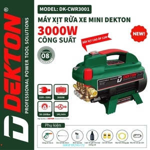 Máy xịt rửa xe chỉnh áp Dekton DK3001 - 3000W