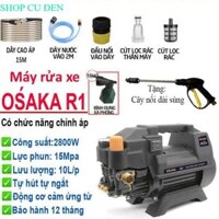 Máy xịt rửa xe chỉnh áp Osaka R1 2800W - Tặng béc xịt rửa máy lạnh, điều hòa shop cu den