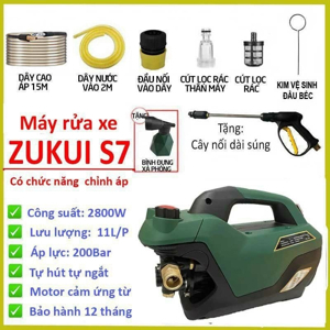 Máy xịt rửa xe chỉnh áp Zukui S7