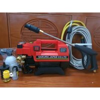 Máy xịt rửa xe gia đình, bơm nước tưới cây mini có chỉnh áp, công suất 3.0kw, lực phun mạnh (có video test)