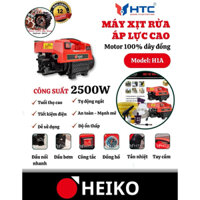 Máy xịt rửa xe motor Đồng,CS thực2500W,áp lực 120 bar,12L/phút hiệu HEIKO,không chỉnh áp H1A
