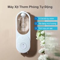 Máy Xịt Thơm Phòng Tự Động, Nước Hoa Thơm Phòng, Xịt Thơm Phòng, 5 Mùi Hương Lựa Chọn Pin Sạc USB 500mAh lưu hương 30 ngày