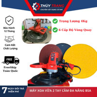Máy xoa tường, trát tường, chà nhám cầm tay BSA 850W mâm xoa phi 380mm 5 phụ kiện đi kèm