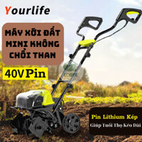 Máy Xới Đất Mini 40V, Chuyên Dùng Xới Đất,Làm Tơi Sốp Đất Cho Cây Trồng ECOTE