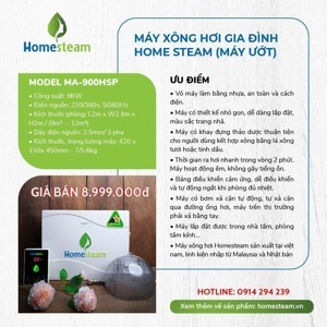 Máy xông hơi ướt HomeSteam MA-900HS