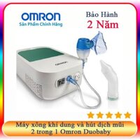 Máy xông khí dung và hút dịch mũi 2 trong 1 Omron Duobaby, Made in Italy, MỚI Thiết kế riêng cho bé dưới 1 tuổi