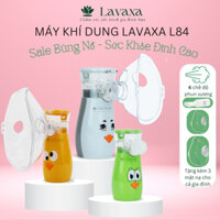 Máy xông mũi họng khí dung LAVAXA L84 cao cấp cho gia đình 3 mặt nạ 4 chế độ hoạt động sạc usb
