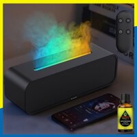 Máy Xông Tinh Dầu Hiệu Ứng Lửa Nháy Theo Điệu Nhạc Cực Đẹp, Có Remote Điều Khiển, Làm Đèn Ngủ Tuyệt Vời