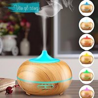 Máy Xông Tinh Dầu Máy Khuếch Tán Tinh Dầu Bí Ngô 550ml Vân Gỗ