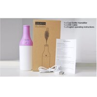 Máy xông tinh dầu, máy phun sương mini Anion dùng nguồn USB tích hợp đèn ngủ- (Vàng)