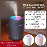 Máy Xông Tinh Dầu Mini Máy Phun Sương mini Đèn Xông Tinh Dầu Có Đèn Led Đổi Màu Tạo Độ Ẩm Phòng Điều Hòa Siêu Tốt Làm Mát Không Khí Dung Tích 300ml