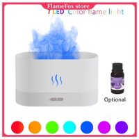 Máy xông tinh dầu phòng ngủ - phun sương tạo ẩm ngọn lửa, Có Đèn LED 3D mạch phun sương đèn khuếch tán tinh dầu