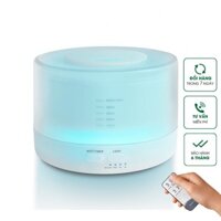 Máy xông tinh dầu phun sương đèn LED 7 màu tuỳ biến theo sở thích kèm remote điều khiển từ xa.
