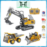 Máy xúc điều khiển từ xa 11 kênh, xe cuốc, xe múc gầu sắt hợp kim, xe, Xe ô tô, xe ben – đồ chơi xe công trình