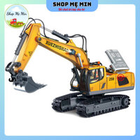 Máy xúc điều khiển từ xa 6 kênh có gầu sắt , Xe múc đất cát cho bé, Đồ chơi trẻ em xe công trình gầu sắt hợp kim cho bé