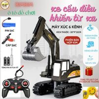 Máy Xúc điều khiển từ xa có gầu sắt - xe điều khiển từ xa - đồ chơi cho bé ô tô đồ chơi BimBim