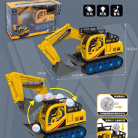 Máy xúc điều khiển từ xa đồ chơi cho bé có gầu sắt, bánh xích, đồ chơi điều khiển từ xa cho trẻ em