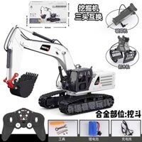 Máy xúc điều khiển từ xa Huina 523 màu trắng