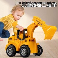Máy xúc ép Đồ chơi ô tô trẻ em Máy xúc Con lăn đường Máy ủi Xe nâng Bé trai Kỹ thuật Bộ xe