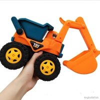 Máy xúc quán tính kỹ thuật xe máy ủi quá khổ đồ chơi cậu bé đào cát xe nâng đồ chơi bãi biển