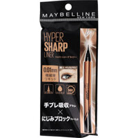 Maybelline Hyper Sharp Liner R BR-1 Natural Brown Eye makeup Eyeliner 1. Lift eyelid lightly with fingers, hold eyeliner upright, and draw a line between lashes to create a point between lashes. 2. Depending on your preference, add a raised line or a fla