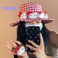 Mayshow Hello Kitty Mũ ngư dân, Mũ chống nắng thoáng khí Sanrio, Quà tặng mũ xô hoạt hình Hello Kitty chống tia cực tím