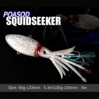 Mayshow Váy mực phát sáng Mồi, Váy bạch tuộc Cao su mềm Mồi câu cá Váy mực, Mồi câu cá Trolling Dạ quang Bạch tuộc Trolling Mồi câu cá biển