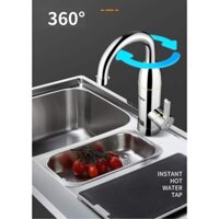 Máy/vòi nước nóng trực tiếp cao cấp có đèn led, chống giật, máy làm nước nóng trực tiếp tại vòi