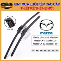 [MAZDA] Gạt Mưa Silicone LƯỠI KÉP Thế Hệ Mới - Siêu Sạch CX5,CX9,MAZDA2,MAZDA3,MAZDA 6