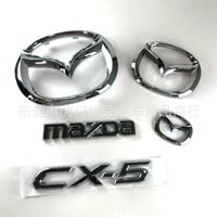 Mazda Phía Trước Phía Sau Xe Logo Thích Hợp Cho Xe Mazda 3 Mazda 6 CX-4 CX-5 Chữ Tiếng Anh Xe Dán Đen Samurai Xe Logo