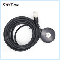 Mb60 Đài Phát Thanh Ô Tô Di Động PL259 Ăng Ten 5M UHF Nam Coax Cáp Đế Từ Tính MINI Cho QYT KT-7900D BAOJIE BJ-218