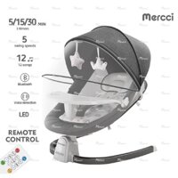 MC-B04 NÔI ĐƯA TỰ ĐỘNG RU BÉ NGỦ THÔNG MINH điều khiển từ xa, kết nối Bluetooth, Tích Hợp Bàn Ăn 3 Chế Độ Nghiên nôi