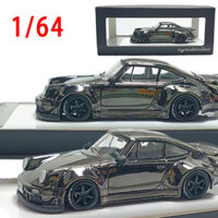 Mc Diecast Tỉ Lệ 1 / 64 Porsche Thân Rộng Sửa Đổi Hợp Kim Thể Thao RWB 930 Súng Mạ Điện Màu Xám Bộ Sưu Tập Xe Mô Hình