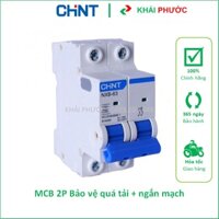 MCB 2P 1 PHA CB TÉP ÁT TÔ MÁT ÁP TÔ MÁT APTOMAT 6A 10A 16A 20A 25A 32A 40A 50A 63A 6KA NXB-63 CHINT - KHẢI PHƯỚC