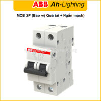 MCB 2P 2 Pha CB Tép Át Tô Mát Áp Tô Mát Bảo Vệ Quá Tải Ngắn Mạch 6ka 6A 10A 16A 20A 25A 32A 40A 50A 63A SH202 SH202L ABB