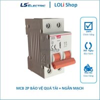 MCB 2P CB ĐÔI tép cầu dao 1 pha 6A 10A 16A 20A 25A 32A 40A 50A 63 6kA LS BKJ63N Áp tô mát tép át tép aptomat LOLi