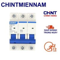MCB 3 Pha 10A Aptomat NXB-63 3P C10 6Ka Hãng CHINT