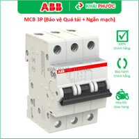 MCB 3P 3 Pha CB Tép Át Tô Mát Áp Tô Mát Bảo Vệ Quá Tải Ngắn Mạch 6ka 6A 10A 16A 20A 25A 32A 40A 50A 63A SH203 SH203L ABB