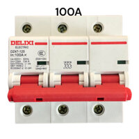 MCB aptomat 3 Pha 100A 80A Delixi