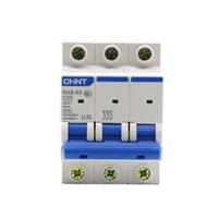 MCB Chint NXB-63 3P 50A 6kA|Aptomat tép (MCB) 3 pha 50A 6kA