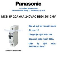 MCB Panasonic 1P 20A 6kA BBD1201CNV